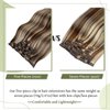 Balayage Hair Extensions Clip in Human Hair Blonde Highlighted Clip in Extensions Real Human Hair Brown and Caramel Blonde Highlight Invisible Clip in Hair Extensions with Full Ends 15 Inch 70G 5PCS