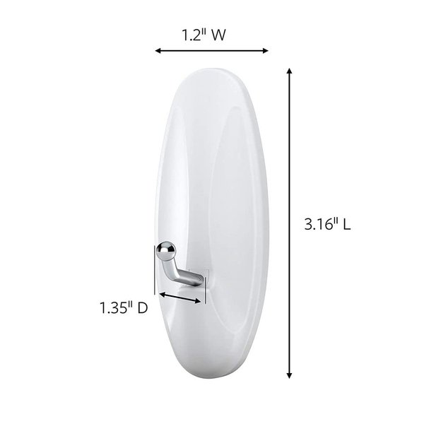 Command Medium Wire Hooks, Damage Free Hanging Wall Hooks with Adhesive Strips, No Tools Wall Hooks for Hanging Decorations in Christmas Decorations, 7White Hooks and 12 Command Strips