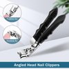 Outfany Nail Clippers for Seniors, Outfany Toe Nail Clipper, Outfany Clipmaster Pro Toenail Clippers, Outfany Proclip Wide Jaw Opening Nail Clippers for Thick Nails (2 Pcs)