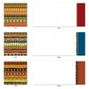 The Best Card Company - 10 Assorted Blank Note Cards with Envelopes Bulk Boxed Set (4 x 5.12Inch) - Fabric Patterns Prints Variety Pack - African Motifs AMQ6116OCB-B1x10