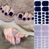 8 Sheets Solid Color Gel Nail Stickers Blue Purple Black Toe Nail Polish Strips Red Pink Green Toenail Stickers Full Nail Wraps Self-Adhesive Yellow Nail Decals Rose Red Nail Supplies for Women Girls