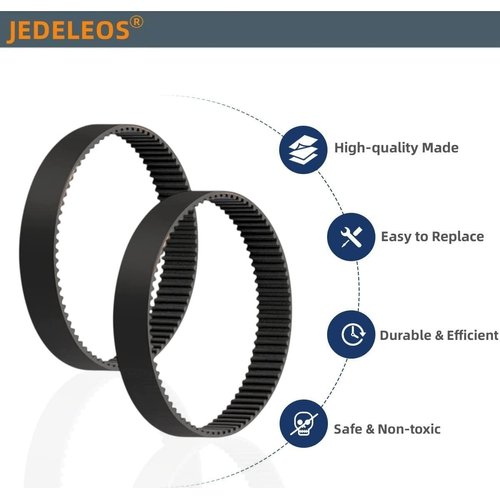 JEDELEOS Replacement Belts for Dyson DC17 Animal Vacuum Cleaner, Replace Parts 11710-01-02/911710-01 (Pack of 2)