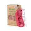 Tangols Double Curved Detangling Hair Brush-100% Bio-Friendly Detangler Hair Brush w/Ultra-Soft Anti Knot Nylon Bristles-Does not Pull on Hair for all Hair Types, Unisex Adults, Kids (Red)