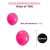 10 inch Hot Pink Latex Balloons, 100 pcs Thick Dark Pink Party Balloons Birthday Decorations (Hot Pink)