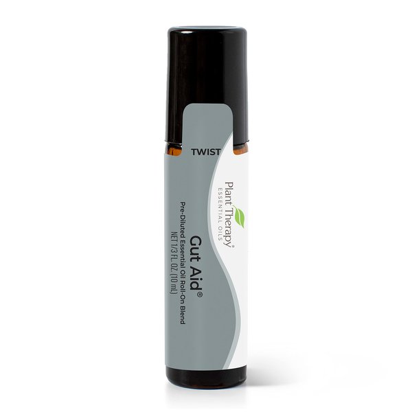 Plant Therapy Gut Aid Essential Oil Blend Roll-On 10 mL (1/3 oz) 100% Pure, Pre-Diluted Roll-On, Natural Aromatherapy