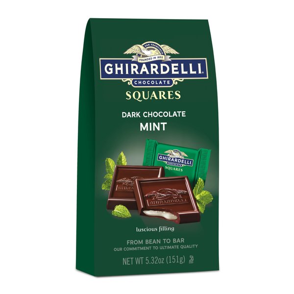 Ghirardelli Choc Sqr Drk Wht Mint, 5.32 oz