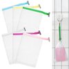 Sliverdew 6 PCS Soap Bags Exfoliating Soap Mesh Saver Pouch Bags with Drawstring Face Cleansing Foaming Nets for Foaming and Drying, Hangable, Easy to Bubble and Store Small Soap (6 Colors)