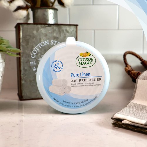Citrus Magic Odor Absorbing Solid Air Freshener, Pure Linen, 8-Ounce, Pack of 1