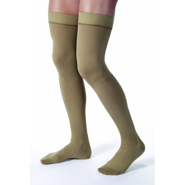 BSN Medical 115400 JOBST for Men Compression Hose, Thigh High, 20-30 mmHg, Closed Toe, Small, Khaki