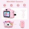 Kids Camera, Christmas Birthday Gifts for Kids, Toddler Camera Toys, 3 4 5 6 7 8 9 Year Old Girl Gifts, Camera for Kids, Multifunctional Digital Camera with Soft Silicone Shell, 32GB Card (Pink)