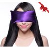 Happy Wraps Lavender Eye Pillow - Hot Cold Aromatherapy Satin Eye Mask for Yoga, Sleeping, Migraines, Stress, Relaxation - Gifts for Women, Birthdays, Coworkers, Christmas - Amethyst