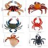 Realistic 6 PCS Ocean Sea Marine Animal Model Figures Crab Hermit Crab Family Party Favors Supplies Cake Toppers Set Toys for Boys Girls Kids