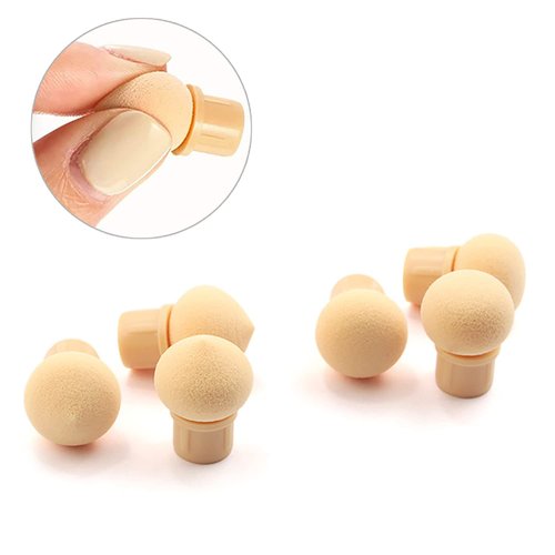 DANNEASY 16Pcs Replaceable Latex Sponge Head For Nail Sponge Pen Ombre Nails Nail Design Tools Liquid Latex for Nails Manicure Brush Nail Accessories