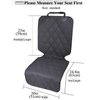 VIVAGLORY Front Dog Seat Cover, 1PACK No-Skirt Design 4 Layers Quilted & Durable 600D Oxford Seat Protector Against Fur & Dirt,Dog Car Seat Cover Anti-Slip Backing for Most Cars, SUVs MPVs, Black