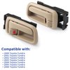 Lcyolada Interior Door Handles W/Bezel (Pair), Beige, Front Left Driver & Right Passenger for Toyota Tundra 2000 2001 2002 2003 2004 2005 2006