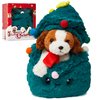 Christmas Stuffed Animals Dog Plush Toy & Christmas Tree Plush Decorations,Christmas Plushies Gifts for Kids,Cute Stuffed Puppy Festival Tree Shaped Plushie,Perfect for Xmas Decor & Storing Toy (2Pcs)