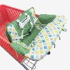 Portable 2-in-1 Grocery Cart Seat Cover and Baby Highchair Cover (Green Stars)