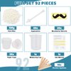 120g Nose Wax Kit, Nose Wax with 40 White Applicators, 20 Mustache Guards, 20pcs Paper CupNose Hair Wax Painless Nose Hair Removal at Least 20 Times Usage, Nose Hair Waxing Kit for Men and Women