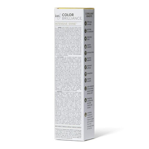 ion 6NN Dark Intense Blonde Brilliant 12 Permanent Gloss Hair Color High Shine, Anti-Fade UV Protection, 100% Gray Coverage, PPD Free, 2.05 Oz