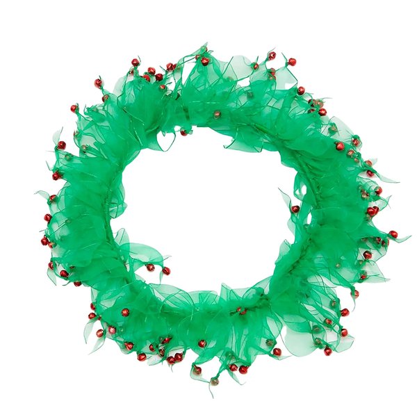 Midlee Wreath Jingle Bell Decorative Dog Collar (Medium)