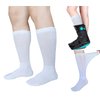 CIRZUEX Replacement Sock Liner for Walking Boot or Walker Brace - Air Cam Walkers and Fracture Boot Orthopedics Socks Medical Mid Calves Sock (2 Pairs(White), one size)