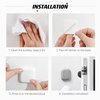 Door Stoppers Wall Protector - Silicone Door Knob Guard Wall Shield - Self-Adhesive Door Handle Bumper Silencer for Home ＆ Office Walls (White, Gray, Black)