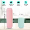 UCEC Travel Toothbrush Case, Toothbrush Holder Travel, Toothbrush Case for Traveling, Camping, Home, School, Business, Bathroom, 2 Pack (Green, Pink)