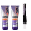 yper Fudge Clean Blonde Damage Rewind Violet Toning Conditioner (8.4 oz) with Teasing Comb Pack of 2