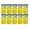 Hear Clear Size 10 PR230 Hearing Aid Batteries Yellow Tab (60 Batteries) + Battery Holder Keychain