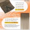 Full Shine 22 Inch Clip in Hair Extensions Human Hair Balayage Blonde Human Hair Extensions 7Pcs 120 Grams Invisible Clip in Human Hair Straight Ash Brown to Blonde Hair Clip in Extensions