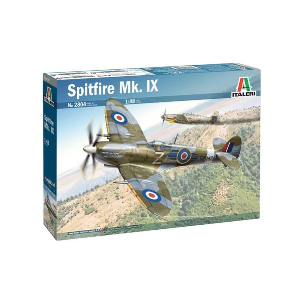 Italeri -2804 Spitfire MK. IX, 1:48 Scale, Model Kit, Plastic Model, Modelling, IT2804