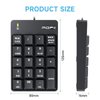 MOFII Wired Number Pad Numeric Keypad Silent 19 Keys USB Numpad, Portable Financial Accounting Keyboard 10 Key for Laptop/Computer/PC/Notebook/Surface Pro - Black