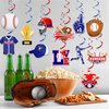 26 PCS Baseball Party Banners Baseball Birthday Decorations Sports Theme Party Hanging Swirls Happy Birthday Paper Banners for Boys Girls Birthday Baby Shower Party Supplies
