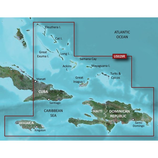 Garmin BlueChart g2 Vision Southern Bahamas Saltwater Map microSD Card