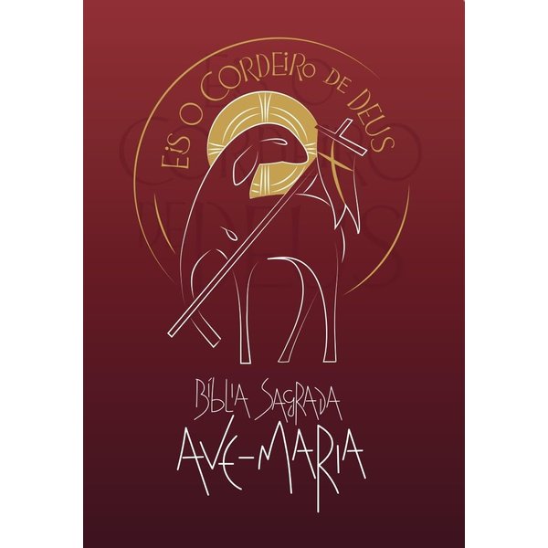 BÍBLIA SAGRADA AVE-MARIA EIS O CORDEIRO DE DEUS VERMELHA