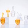lasenersm 6 Pieces Empty Lip Gloss Tubes Reusable Lip Gloss Containers Honey Pots Shaped Lips Gloss Tube 9 ml Empty Refillable Lips Gloss Bottles DIY Cosmetics Lipstick Containers(Clear, Brown)