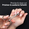 Solingen Cuticle Scissors Germany - Curved Blade, Scissors Germany - Pedicure Beauty Grooming Kit for Eyebrow, Eyelash, Dry Skin - Nail sicssors
