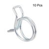 uxcell Double Wire Spring Hose Clamp 18mm Inner Dia Fit 18.5-20mm OD Hose Fuel Line Silicone Tube Spring Clips Zinc Plated 10Pcs