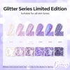 modelones Purple Glitter Gel Nail Polish Set, 6 Colors Shimmer Violet Mermaid Gel Polish Cat Eye Sparkle gel nail Soak Off Led Summer Nail Gel Polish for Women Girl DIY Nail Art Gift