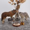 Fantarea 4 PCS Realistic Wild Life Jungle Zoo Animal Wolf Figures Desktop Decoration Party Favors Supplies Cake Toppers Collection Development Set Toys for 5 6 7 8 Years Old Boys Girls Kid Toddlers