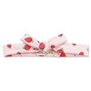 Organic Knotted Adjustable Headbands for Women - Summer Strawberries