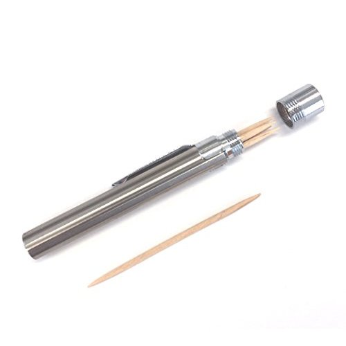 Bullseye Office - Portable Stainless Steel Toothpick Holder - Mobile Toothpick Case, Easy to Carry in Your Pocket, Bag, and Much More