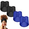 Haysandy 4 Pieces Mesh Hair Wrap for Black Women Mesh Wrap Headband Mesh Wrap Sleeping Wraps for Women's Hair for Face Wash Makeup Hair Accessories Headbands(Black, Blue)