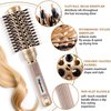 Round Brush for Blow Out, Nano Thermal Ceramic & Ionic Tech Round Barrel Hair Brush with Boar Bristles, Roller Brush for Blow Drying and Styling, 4 Free Clips (2.4 Inch, Barrel 1.3 inch, 32mm)
