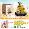 QLT QIAOLETONG Flower Bouquet Building Sets, Animals Flowers Botanical Collection 548 PCS Mini Bricks Building Blocks Toy for Adults, Valentine's Day for Her (Bee)