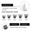 Lash Clusters 144 Pcs Individual Lashes Clusters Eyelash Extensions False Eyelashes DIY Wispy Fluffy Lash Extension Reusable False Eyelashes Natural Look Mix 10-16mm C D Curl-DM27