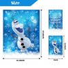 ROCWOHO Froze Christmas Party Pin The Nose on The Olaf Party Game for Kids Olaf Pin Game with Reusable Stickers Birthday Shower Party Supplies Activities