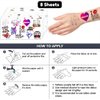 Generic Music Temporary Tattoos Birthday Party Supplies Favors Decorations Super Cute 96PCS Fake Tattoos Stickers for Boys Girls School Classroom Rewards Gifts Ideal Halloween