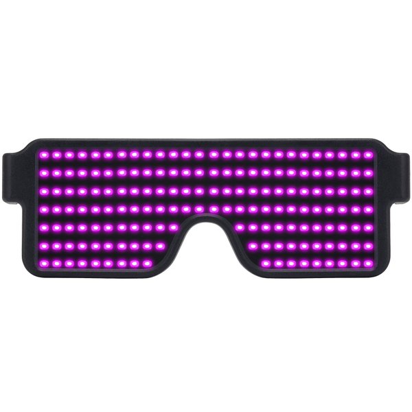 WOWSUN LED Glasses Light Up Dynamic Party Favor Glasses Festival Christmas USB Rechargeable LED Rave Glowing Flashing Glasses