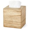 Mkono Tissue Box Cover Square Open-Bottom Wood Tissue Box Holder Decorative Facial Cube Organizer Modern Farmhouse Decor for Bathroom Bedroom Dresser Living Room Office Dorm, Natural